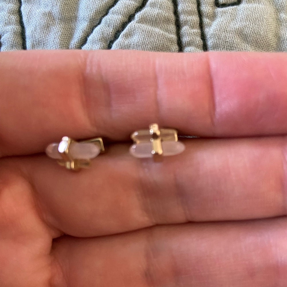 Allsaints Pink Crystal Earrings - Picture 1 of 3